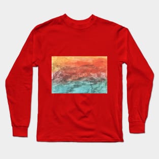 Abstract landscape, nature. Encaustic wax art. Painting drawing Long Sleeve T-Shirt